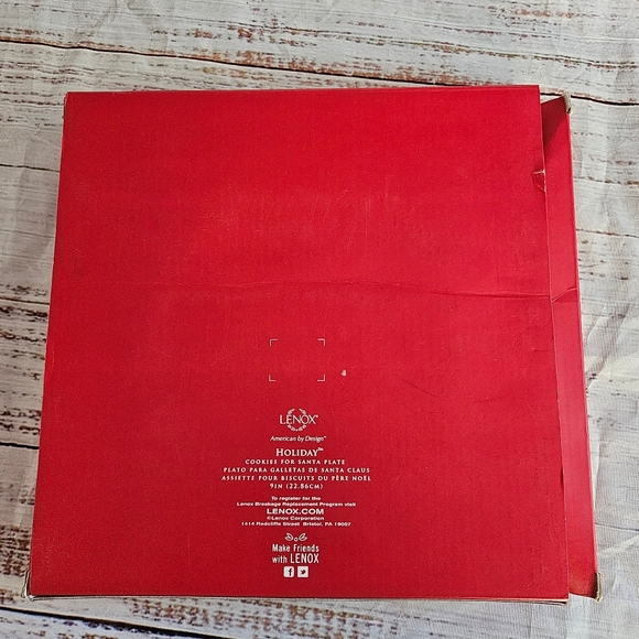 Lenox Holiday Cookies for Santa Plate Christmas Original Box - Picture 3 of 8